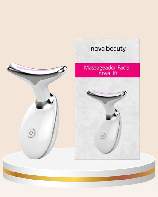 Massageador facial com led